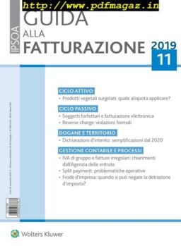 Guida alla Fatturazione – Novembre 2019