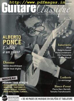 Guitare Classique – decembre 2019