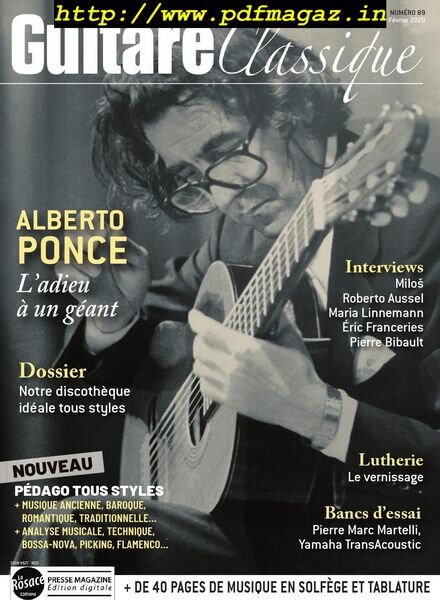 Guitare Classique – decembre 2019 Cover