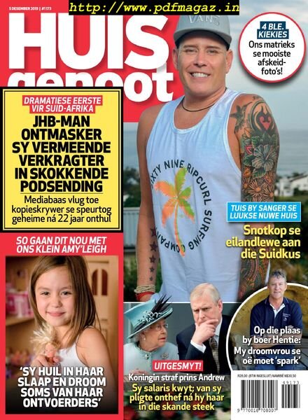Huisgenoot – 05 Desember 2019 Cover