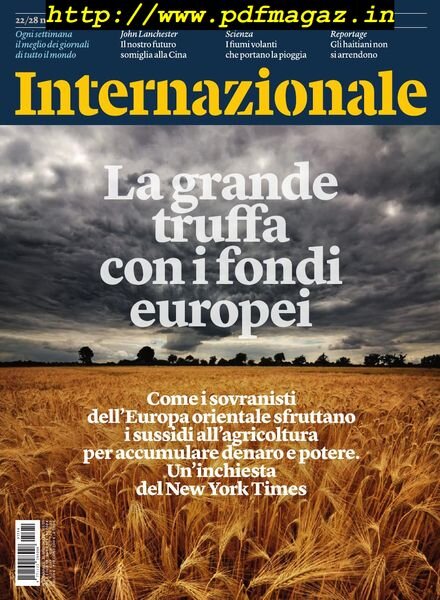 Internazionale – 22 Novembre 2019 Cover