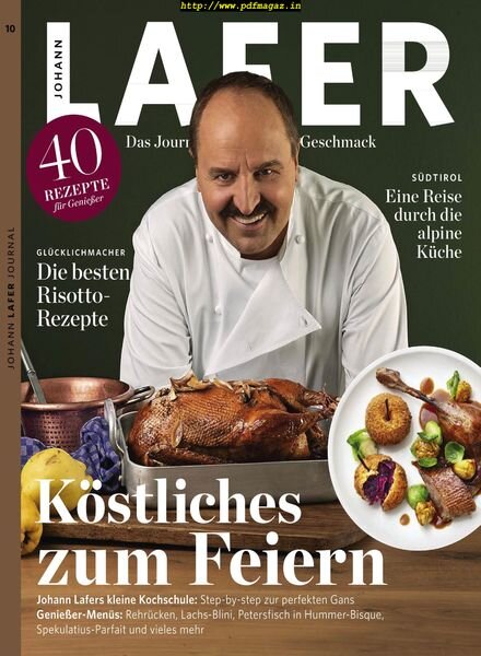 Johann Lafer Journal – Winter 2019 Cover