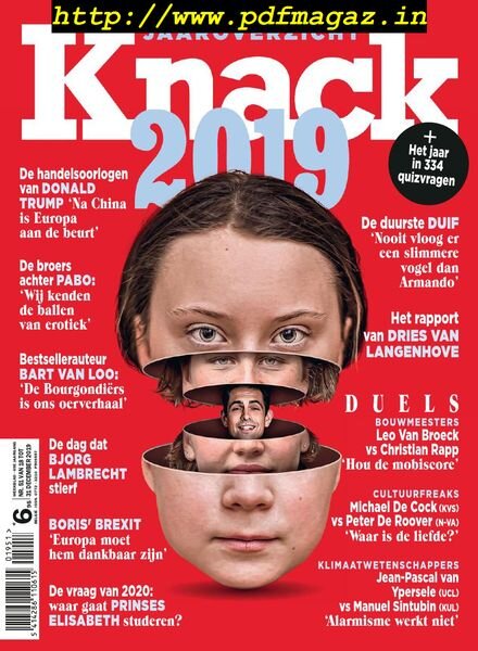 Knack Belgium – 18 December 2019 Cover