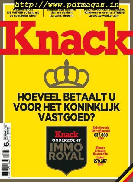 Knack Belgium – 27 November 2019 Cover