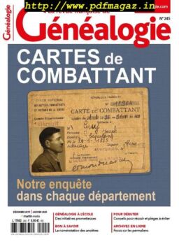 La Revue Francaise de Genealogie – Decembre 2019 – Janvier 2020