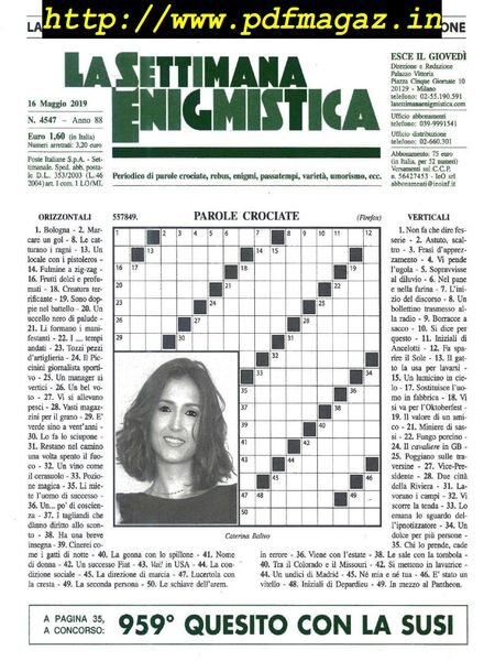 La Settimana Enigmistica – 16 Maggio 2019 Cover