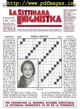 La Settimana Enigmistica – 28 Novembre 2019