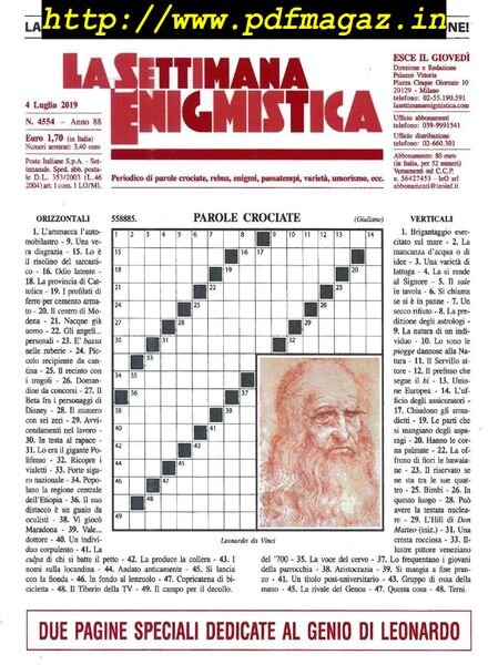 La Settimana Enigmistica – 4 Luglio 2019 Cover