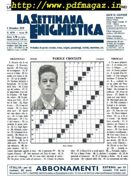 La Settimana Enigmistica – 5 Dicembre 2019 Cover