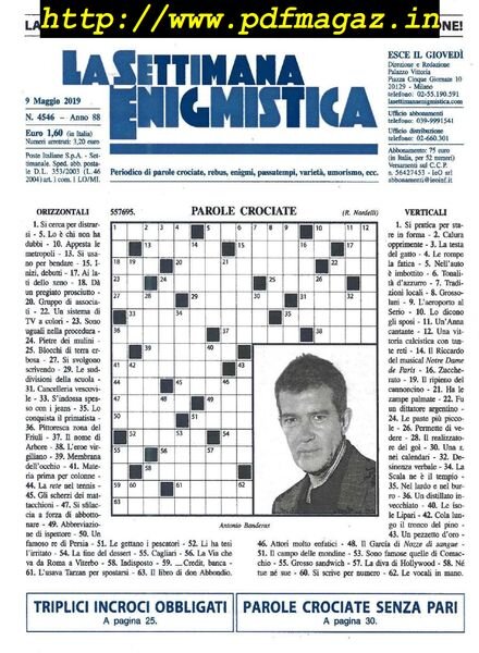 La Settimana Enigmistica – 9 Maggio 2019 Cover