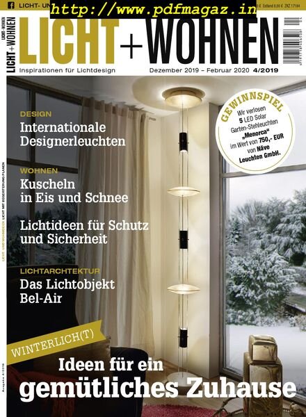 Licht und Wohnen – Dezember 2019 – Januar 2020 Cover