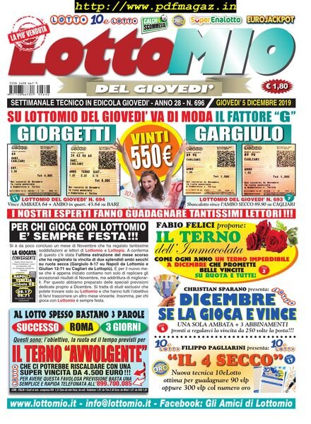 Lottomio del Giovedi – 5 Dicembre 2019 Cover