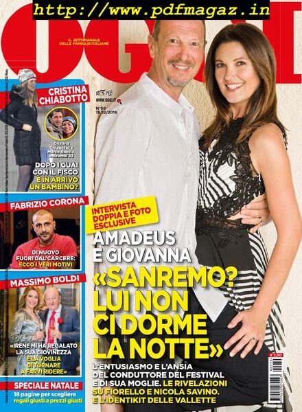 Oggi – 19 dicembre 2019 Cover