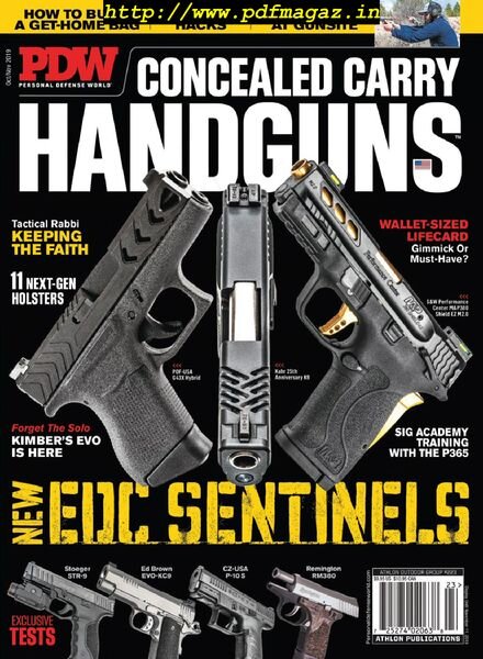 Personal Defense World – Issue 223 – Concealed Carry Handguns – October-November 2019 Cover