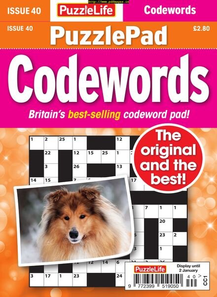 PuzzleLife PuzzlePad Codewords – 05 December 2019 Cover