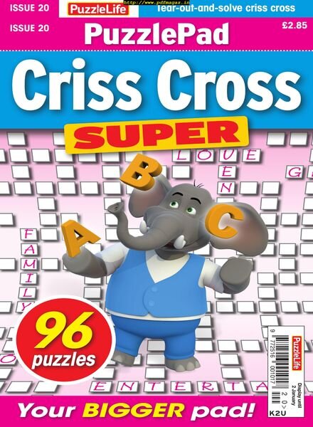 PuzzleLife PuzzlePad Criss Cross Super – 05 December 2019 Cover