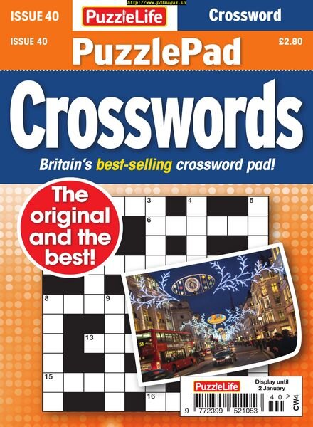 PuzzleLife PuzzlePad Crosswords – 05 December 2019 Cover