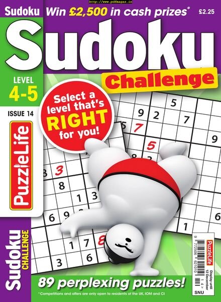 PuzzleLife Sudoku Challenge – November 2019 Cover