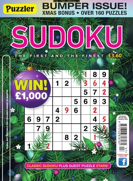 Puzzler Sudoku – December 2019 Cover