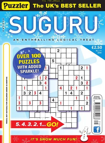 Puzzler Suguru – December 2019 Cover