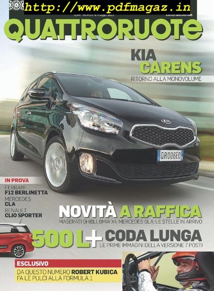 Quattroruote Italia – Maggio 2013 Cover
