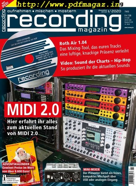 Recording Magazin – Dezember 2019 – Januar 2020 Cover