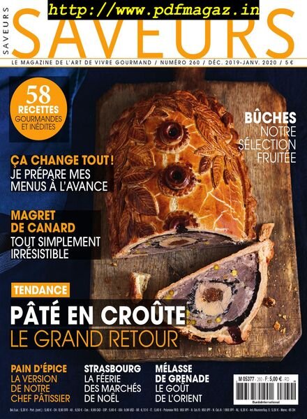 Saveurs France – Decembre 2019 – Janvier 2020 Cover