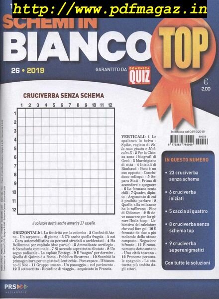 Schemi in biano Top – Ottobre 2019 Cover