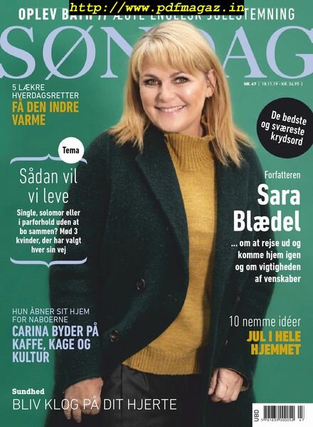 Sondag – 18 november 2019 Cover
