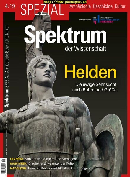 Spektrum der Wissenschaft Spezial – Archaologie Geschichte Kultur – Nr.4 2019 Cover