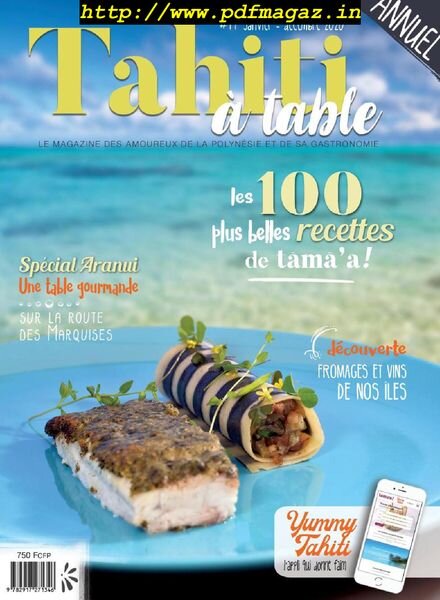 Tahiti a table – Janvier-Decembre 2020 Cover