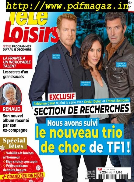Tele Loisirs – 2 Decembre 2019 Cover