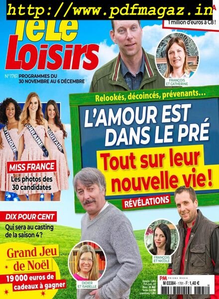 Tele Loisirs – 25 Novembre 2019 Cover