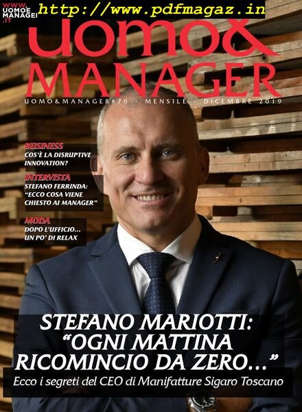 Uomo & Manager – Dicembre 2019 Cover
