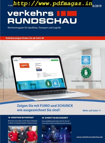 VerkehrsRundschau – 10 Dezember 2019 Cover
