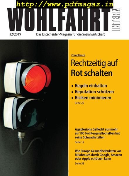 Wohlfahrt Intern – Dezember 2019 Cover