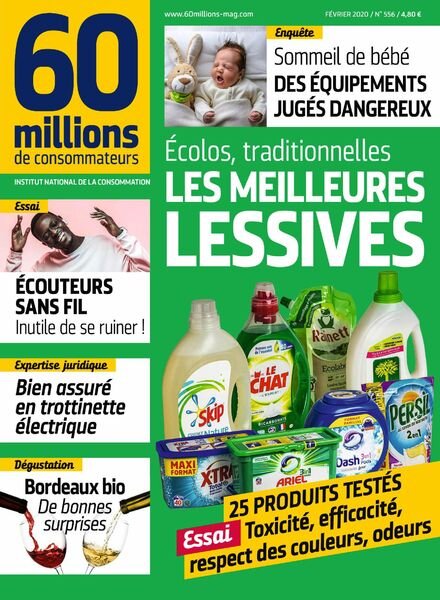 60 Millions de Consommateurs – Fevrier 2020 Cover