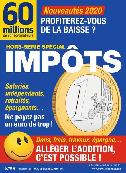 60 Millions de Consommateurs – Hors-Serie – Fevrier-Mars 2020 Cover