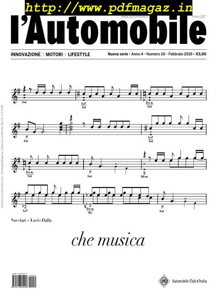ACI l’Automobile – Febbraio 2019 Cover