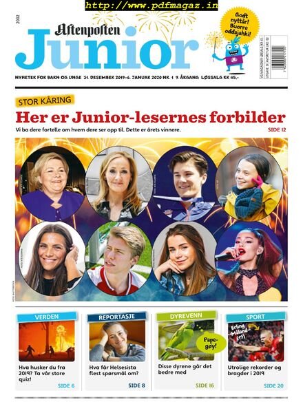 Aftenposten Junior – 31 desember 2019 Cover