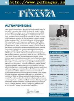 Altroconsumo Finanza – 7 Gennaio 2020