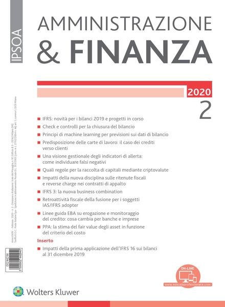 Amministrazione & Finanza – Febbraio 2020 Cover