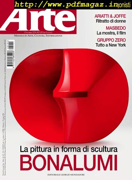 Arte – Ottobre 2014 Cover