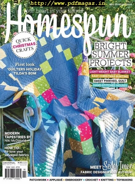 Australian Homespun – December 2019 Cover