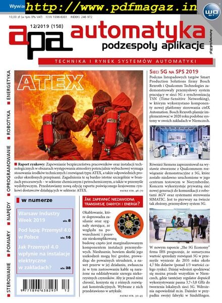 Automatyka Podzespoly Aplikacje – Grudzien 2019 Cover