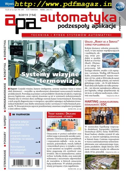 Automatyka Podzespoly Aplikacje – Sierpien 2019 Cover