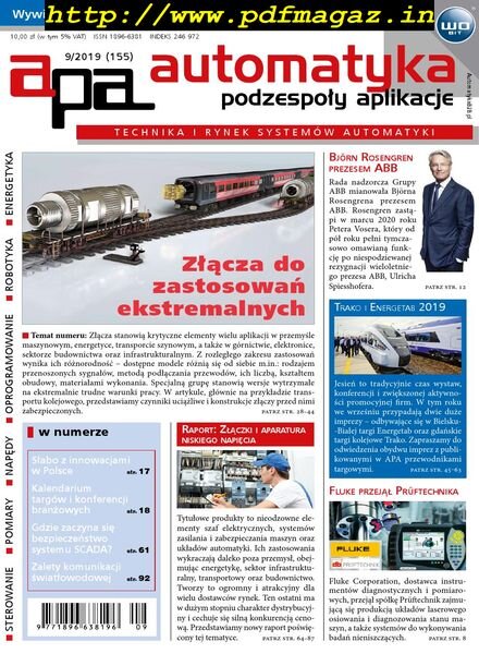 Automatyka Podzespoly Aplikacje – Wrzesien 2019 Cover