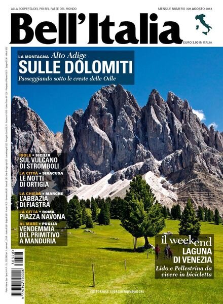 Bell’Italia – Agosto 2013 Cover