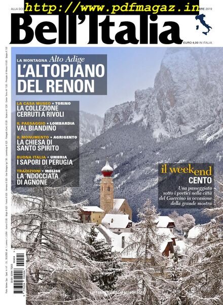 Bell’Italia – Dicembre 2019 Cover