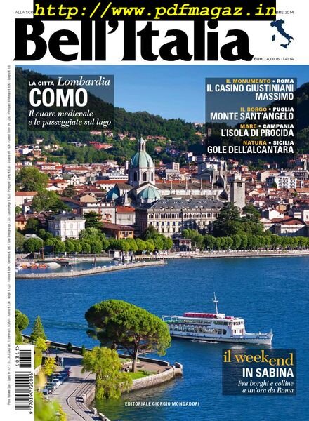 Bell’Italia – Settembre 2014 Cover